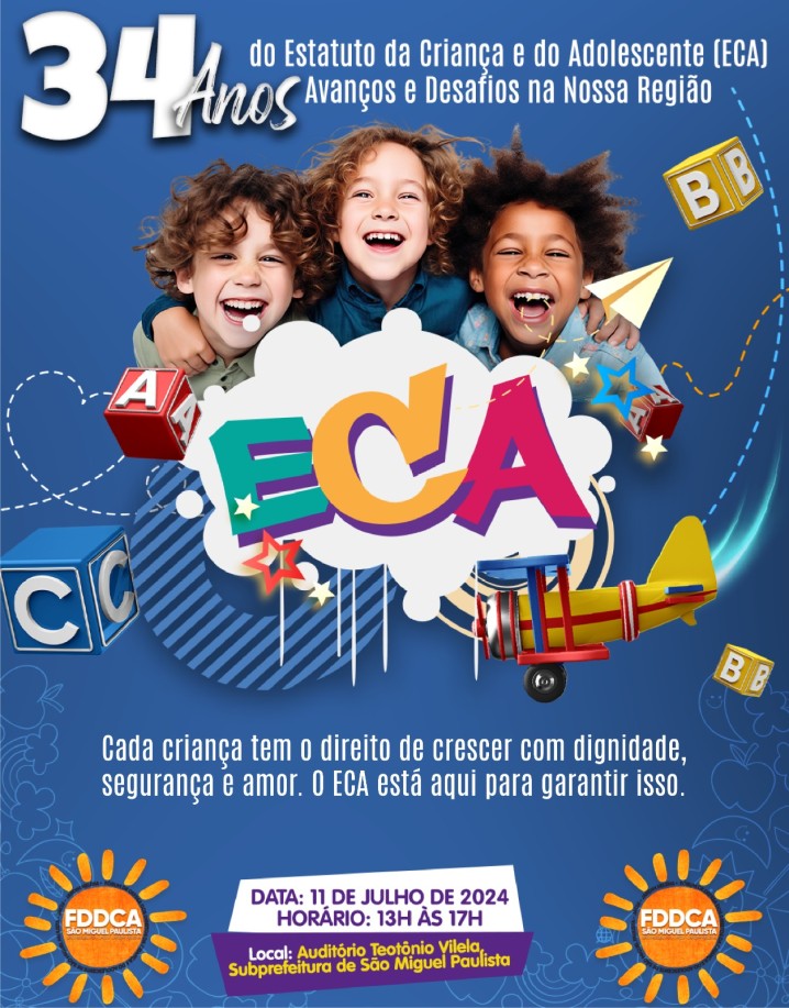CelebraÃ§Ã£o 34 anos Estatuto da CrianÃ§a e Adolescente (ECA)
